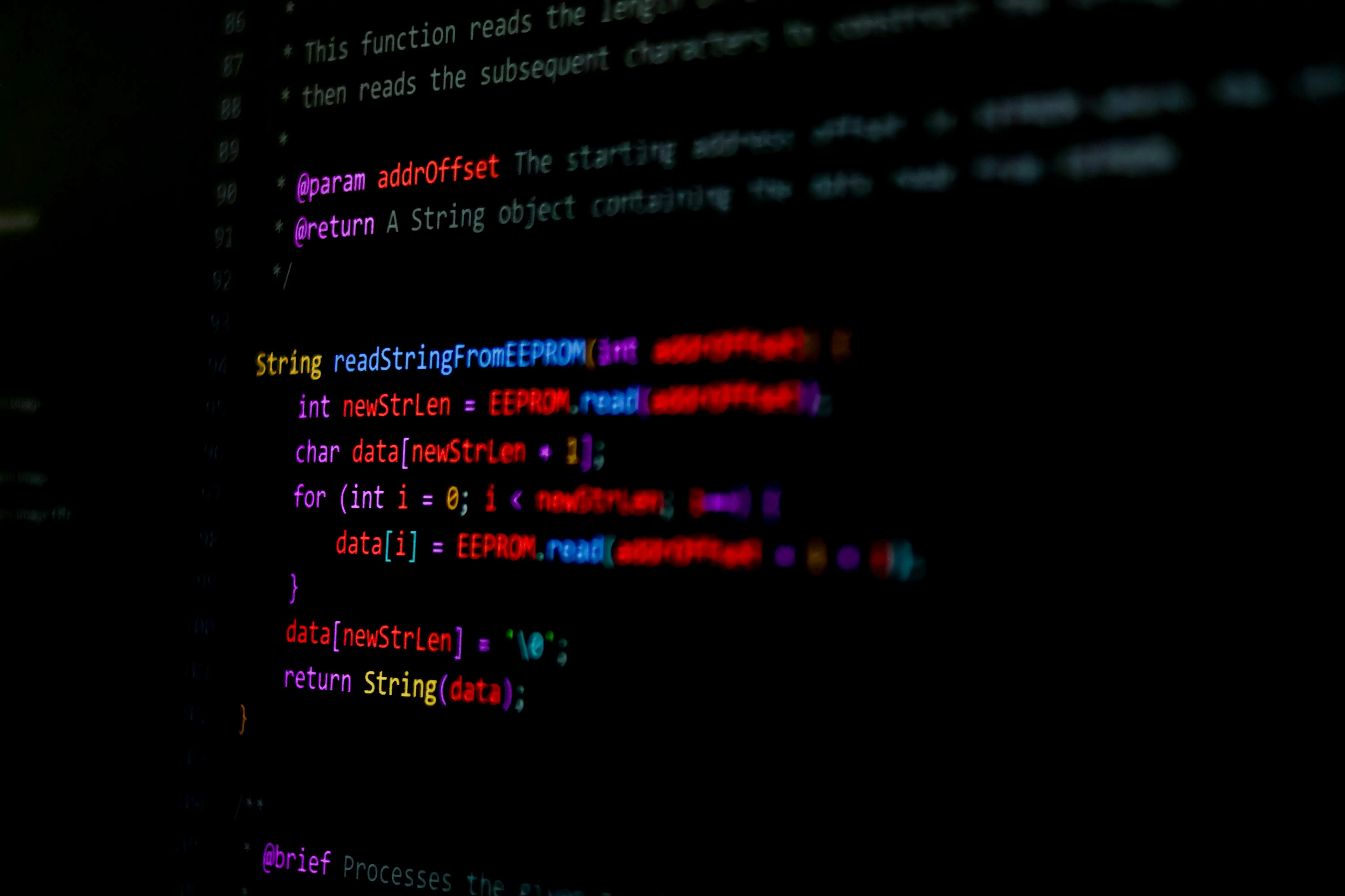 Code editor showing syntax-highlighted source code